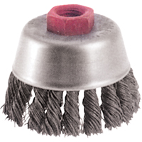 Knot Wire Cup Brushes - High Speed Small Grinder, 2-3/4" Dia. x M10x1.25 Arbor Chandler Sales