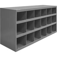 Steel Storage Bin Cabinet, 33-3/4" W x 12" D x 19-1/4" H, Grey Chandler Sales