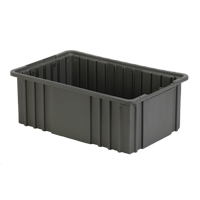 Divider Box, Polyethylene, 15.5" W x 9.9" D x 6" H, Grey Chandler Sales