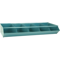 Bacs sectionnels superposables, Cap. 100 lb, 37" la x 15-1/2" p x 6" h, Bleu Chandler Sales