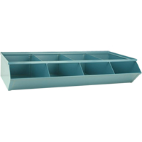 Bacs sectionnels superposables, Cap. 100 lb, 37" la x 18-3/4" p x 7-1/2" h, Bleu Chandler Sales