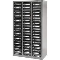 Casiers pour pi&egrave;ces KPC-300, Acier galvanis&eacute;, 60 tiroirs, 21-3/10" x 10-2/5" x 36-9/10", Gris Chandler Sales