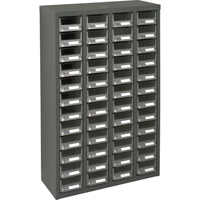Casiers pour pi&egrave;ces KPC-400, Acier galvanis&eacute;, 48 tiroirs, 22-3/5" x 8-7/10" x 36-9/10", Gris Chandler Sales