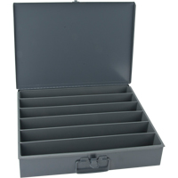 Compartment Steel Scoop Boxes , 18.34" W x 12.16" D x 3.16" H, 6 Horizontal Compartments Chandler Sales