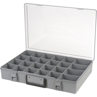 Boîte &agrave; compartiments, Plastique, 24 compartiments, 18-1/2" la x 13" p, 3" h, Gris Chandler Sales