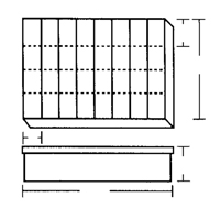 Boîte &agrave; compartiments, Plastique, 32 compartiments, 18-1/2" la x 13" p, 3" h, Gris Chandler Sales