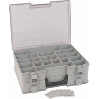 Boîte &agrave; compartiments, Plastique, 48 compartiments, 15-1/2" la x 11-3/4" p, 5" h, Gris Chandler Sales