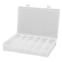 Compact Polypropylene Compartment Cases, 13-1/8" W x 9" D x 2-5/16" H, 18 Compartments Chandler Sales