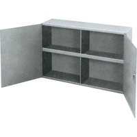 Utility Cabinet, Steel, 2 Shelves, 22-1/4" H x 33-3/4" W x 8-1/2" D, Grey Chandler Sales