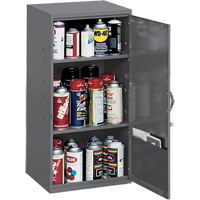Armoires utilitaires, Acier, 2 Tablettes, 32-3/4" h x 19-7/8" la x 14-1/4" P, Gris Chandler Sales