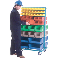 Supports mobiles pour contenants - &agrave; deux c&ocirc;t&eacute;s, 0 bacs, 36" la x 24" p x 67-1/2" h Chandler Sales
