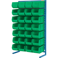 Single-Sided Stationary Bin Rack, 36" W x 12" D x 61" H, 28 Bins Chandler Sales