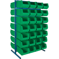 Double-Sided Stationary Bin Rack, 61" W x 56" D x 24" H, 56 Bins Chandler Sales
