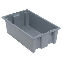 Stack & Nest Totes, 6" x 18" x 11", Grey Chandler Sales