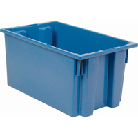 Contenants Stack & Nest, 9" x 18" x 11", Bleu Chandler Sales