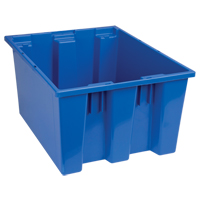Contenants Stack & Nest, 10" x 19,5" x 15,5", Bleu Chandler Sales