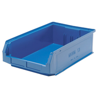 Contenants g&eacute;ants empilables, 12,375" la x 19,75" p x 5,875" h, Bleu Chandler Sales