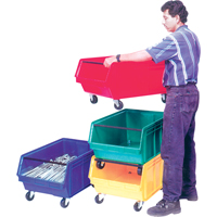 Bac g&eacute;ant empilable et mobile, 11-7/8" ha x 18-3/8" la x 29" p, Capacit&eacute; de 150 lb, Rouge Chandler Sales