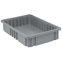 Contenants Divider Box, Plastique, 16,5" la x 10,9" p x 3,5" h, Gris Chandler Sales
