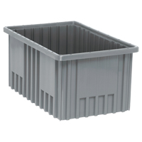 Contenants Divider Box, Plastique, 16,5" la x 10,9" p x 8" h, Gris Chandler Sales