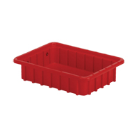 Contenants Divider Box, Poly&eacute;thyl&egrave;ne, 10,8" la x 8,3" p x 2,5" h, Rouge Chandler Sales
