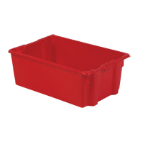 Contenants Stack-N-Nest Polylewton, 10,5" x 28,4" x 18,7", Rouge Chandler Sales