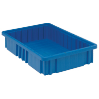 Contenants Divider Box, Plastique, 16,5" la x 10,9" p x 3,5" h, Bleu Chandler Sales