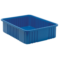 Contenants Divider Box, Plastique, 22,5" la x 17,5" p x 6" h, Bleu Chandler Sales