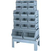 Combinaisons de bacs &agrave; assembler, Cap. 1000 lb, 33-1/2" la x 19 1/2" p x 54-1/4" h, Bleu Chandler Sales