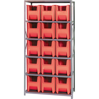 Shelving Unit, Steel, Boltless, 800 lbs. Capacity, 36" W x 75" H x 18" D Chandler Sales