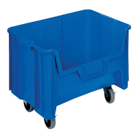 Bac g&eacute;ant mobile empilable, 12-7/16" ha x 19-7/8" la x 15-1/4" p, Capacit&eacute; de 250 lb, Bleu Chandler Sales
