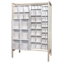 Free-Standing Tip-Out Bins Slider System, 51-1/4" W x 26" D x 77" H, 101 Drawers Chandler Sales
