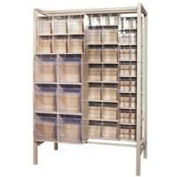 Free-Standing Tip-Out Bins Slider System, 51-1/4" W x 26" D x 77" H, 101 Drawers Chandler Sales