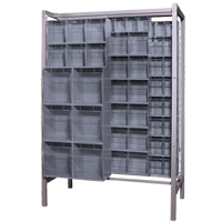 Free-Standing Tip-Out Bins Slider System, 51-1/4" W x 26" D x 77" H, 101 Drawers Chandler Sales