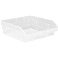 Bacs de rangement pour tablettes, 11-1/8" la x 4" H x 11-5/8" p, Transparent, Capacit&eacute; 30 lb Chandler Sales