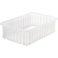 Divider Box&reg; Container, Plastic, 16.5" W x 10.875" D x 5" H, Grey Chandler Sales