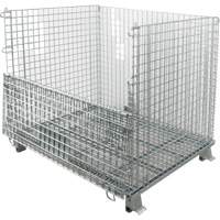 Conteneur repliable en m&eacute;tal grillag&eacute;, 40" la x 48" p x 42" h, Capacit&eacute; de 4000 lb Chandler Sales