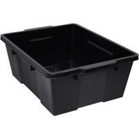 Contenant avec loquets en plastique,  la x 21" p x 7,75" h, Noir Chandler Sales