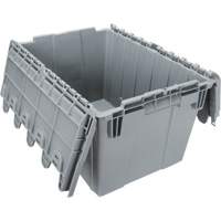 Contenant de distribution en plastique avec dessus basculant, 21,65" x 15,5" x 12,5", Gris Chandler Sales