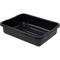 All-Purpose Ribbed-Bottom Storage Tub, 5" H x 15" D x 21" L, Plastic, Black Chandler Sales