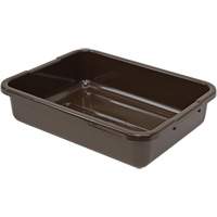 All-Purpose Ribbed-Bottom Storage Tub, 5" H x 15" D x 21" L, Plastic, Brown Chandler Sales