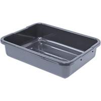All-Purpose Ribbed-Bottom Storage Tub, 5" H x 15" D x 21" L, Plastic, Grey Chandler Sales