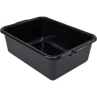 All-Purpose Flat-Bottom Storage Tub, 7" H x 15" D x 21" L, Plastic, Black Chandler Sales