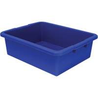 Bac d'entreposage tout usage &agrave; fond rainur&eacute;, 7" ha x 17" p x 22" lo, Plastique, Bleu Chandler Sales