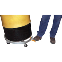 Tilting Drum Dollies, Steel, 1200 lbs. Capacity, 23-1/2" Diameter, Cast Iron Casters Chandler Sales