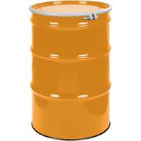 Steel Drums, 55 US gal (45 imp. gal.), Unlined, Orange, Open Top, UN1A2/Y1.5/150, 16 Gauge Chandler Sales