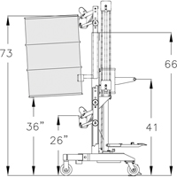 Ergonomic Drum Handler High Reach - DM-1100-HR, 30 - 85 US Gal. (25 - 70 Imperial Gal.) Chandler Sales