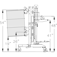Ergonomic Drum Handler Scale Model - DM-1100-S, 30 - 85 US Gal. (25 - 70 Imperial Gal.) Chandler Sales
