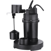 Thermoplastic Submersible Sump Pump, 2560 GPH, 115 V, 4.6 A, 1/3 HP Chandler Sales