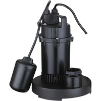 Thermoplastic Submersible Sump Pump, 2560 GPH, 115 V, 4.6 A, 1/3 HP Chandler Sales